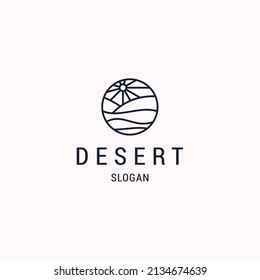 Desert logo icon flat design template