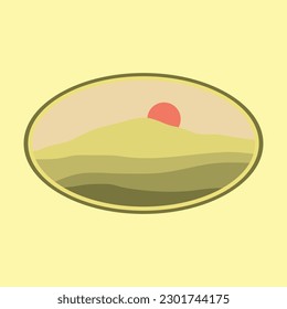 Logo del desierto con diseño minimalista