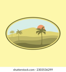 Desert logo with minimalistic design