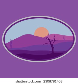 Wüstenlogo mit minimalistischem Design