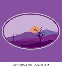 Logo del desierto con diseño minimalista