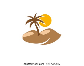 desert logo palm