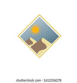 Desert Logo Template. Desert Logotype Isolated. Desert Vector Illustration.. symbol icon.