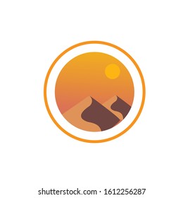 Desert Logo Template. Desert Logotype Isolated. Desert Vector Illustration.. symbol icon.
