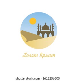 Desert Logo Template. Desert Logotype Isolated. Desert Vector Illustration.. symbol icon.