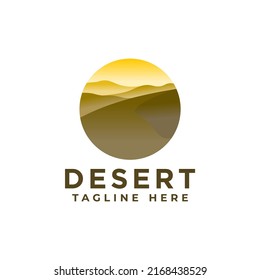 Desert Logo Template. Desert Logotype Isolated. Desert Vector Illustration.