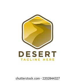 Desert logo template desert logotype isolated desert vector