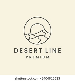 Desert logo template vector illustration design