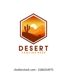 A desert logo vector design template