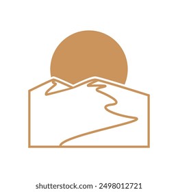 desert logo vector icon illustration design