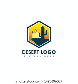 Desert logo vector illustration, Iconic Desert Symbol
