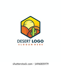 Desert logo vector illustration, Iconic Desert Symbol