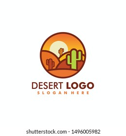 Desert logo vector illustration, Iconic Desert Symbol