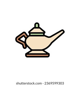 Ilustración vectorial de la lámpara mágica del desierto