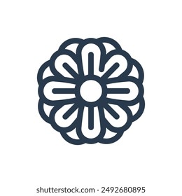 Desert Marigold on Desert Vector Icon