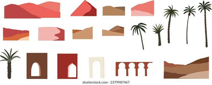Desert Mediterranean Aesthetic Scene Element