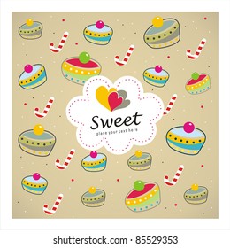 Desert menu vector