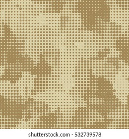 Desert Military Beige Seamless Background Made by Dots