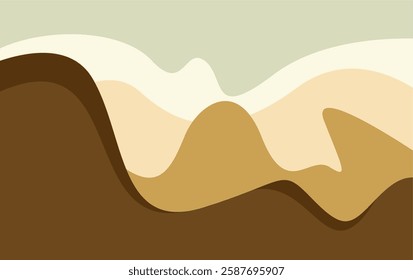 desert mountain abstract. Mountains in poster design. Landscape background in banner style