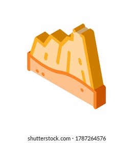 Wüstenberg-Symbol Vektor. Isometrisches Wüstenschild. farbige einzelne Symbolillustration