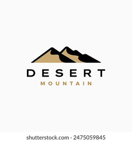 Desert Mountain Logo Vector icon illustration