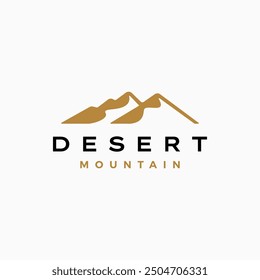 Desert Mountain Logo Vector icon illustration