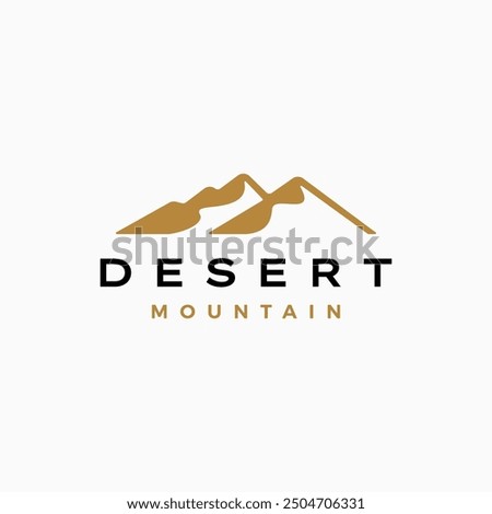 Desert Mountain Logo Vector icon illustration