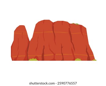 Desert Mountain Range Red Rock element design, red rock park