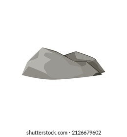 Rocas del desierto o de montaña o dibujos animados planos de adoquín aislados en fondo blanco. Fragmento de roca, grandes rocas grises tendidas en el montón.