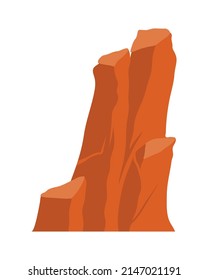 desert mountain rocky icon isolated