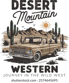 desert mountain western t shirt, Western desert graphic print design for apparel, t shirt, sticker, poster, wallpaper and others. textile print, fashion design artwork, Explore more.