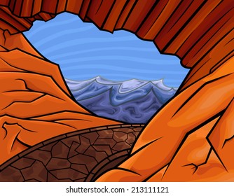 Desert mountains background