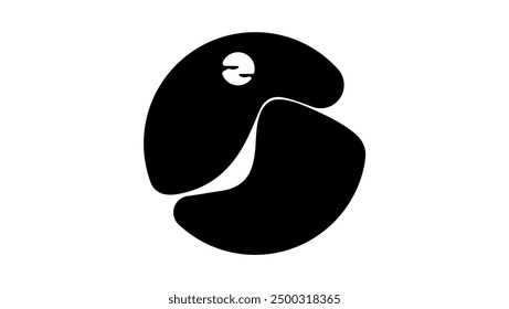 desert at night, black isolated silhouette