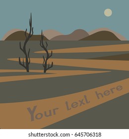 desert at night template for text