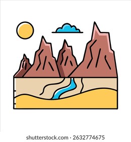  ícone de objeto deserto design moderno conceito isolado