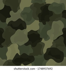 Desert olive color style geometric fashion camouflage. Vector seamless pattern. Abstract army and hunting masking ornament texture.
