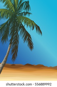 desert with palm