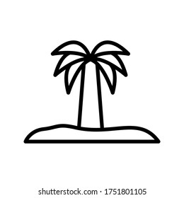 Desert palm icon. Simple line, outline vector elements of wilderness icons for ui and ux, website or mobile application