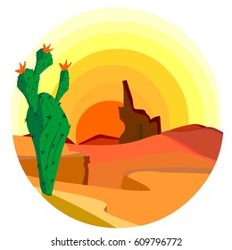 Desert and plant