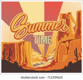 Desert poster for summer time