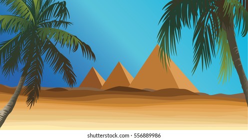 desert with pyramid