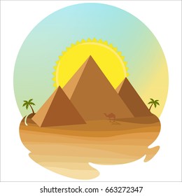 desert with pyramid