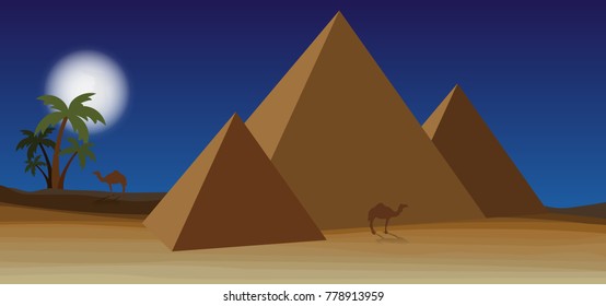 desert with pyramid