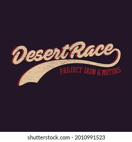  Desert race typography for print t shirt