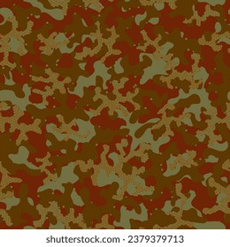 Nubes Gráficas De Soldado Repetidas En El Desierto. Fondo de Camuflaje Khaki Sintonizable Vector Creativo Fondo. Diseño Gráfico Moderno Repetido Verde. Patrón sin foco de camuflaje beige. Camoflage