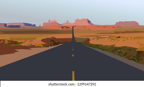 Desert Road Vanishing Point