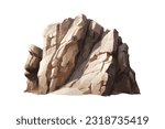 Desert rock cartoon and vector