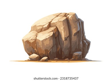 Desert rock cartoon and vector