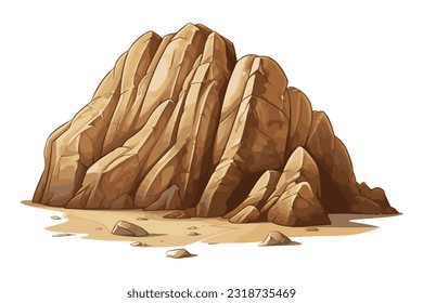 Caricatura y vector de roca del desierto