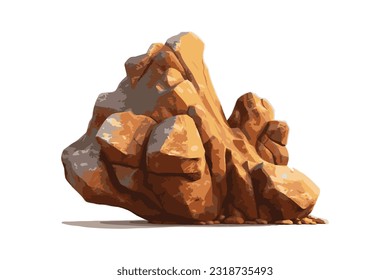 Caricatura y vector de roca del desierto